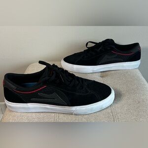 Lakai x Chocolate Flaco 2 Skate Shoes Black Red Suede Limited Collection Size 9